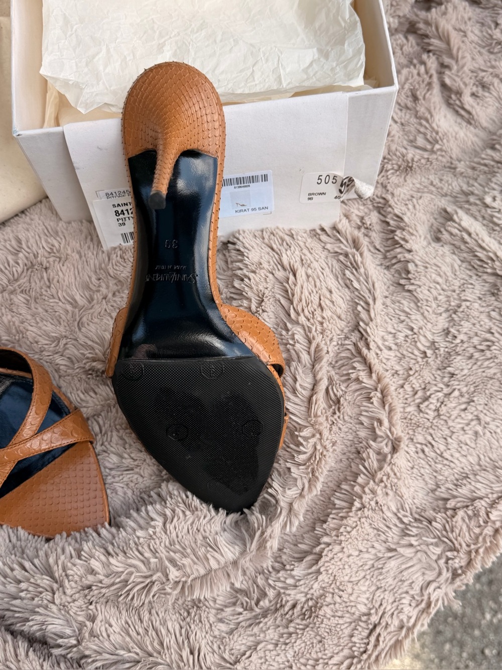 Kirat Snake Mule Sandals - Saint Laurent size 39 - Picture 6 of 8